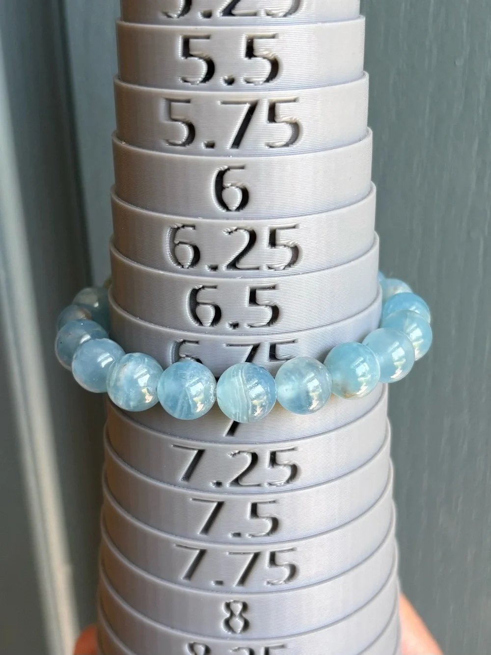 10mm Blue Onyx Crystal Bracelet - Picture 7 of 7